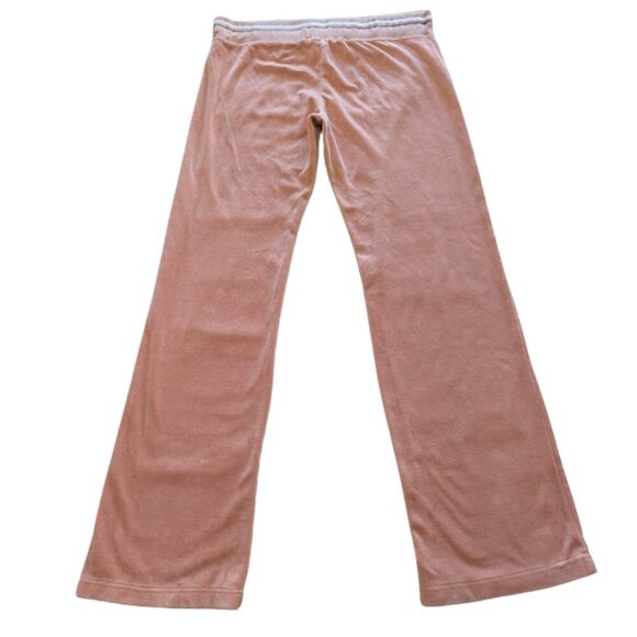 Y2K Blush Pink Women's Velour BCBG Max Azria Lounge Pants Size L - Picture 6 of 14